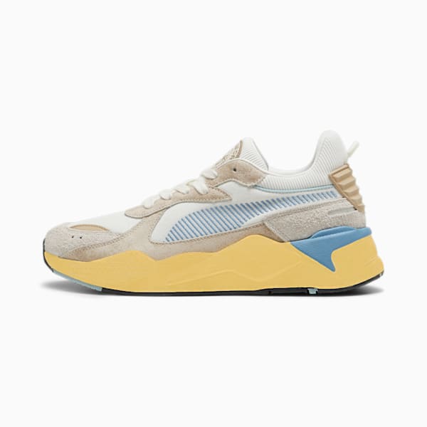 Tenis PUMA x PALM TREE CREW RS-X para hombre, Frosted Ivory-Zen Blue, extralarge