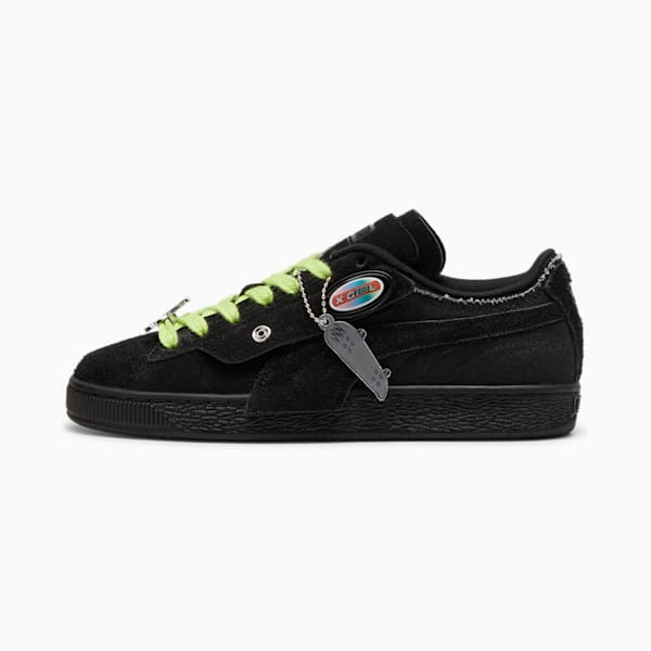 ウィメンズ  PUMA x X-girl スウェード スニーカー, PUMA Black-Ravish, extralarge-JPN