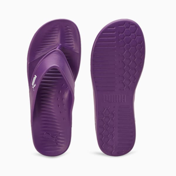 Aqua Women's Flip-Flops, Purple Pop-PUMA White, extralarge-IND