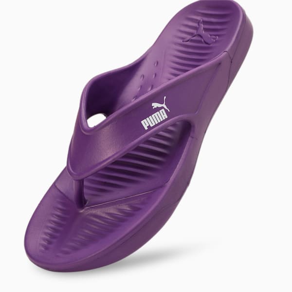 Aqua Women's Flip-Flops, Purple Pop-PUMA White, extralarge-IND