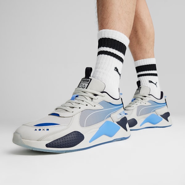 PUMA x PLAYSTATION® RS-X Men's Sneakers, Glacial Gray-Blue Skies, extralarge