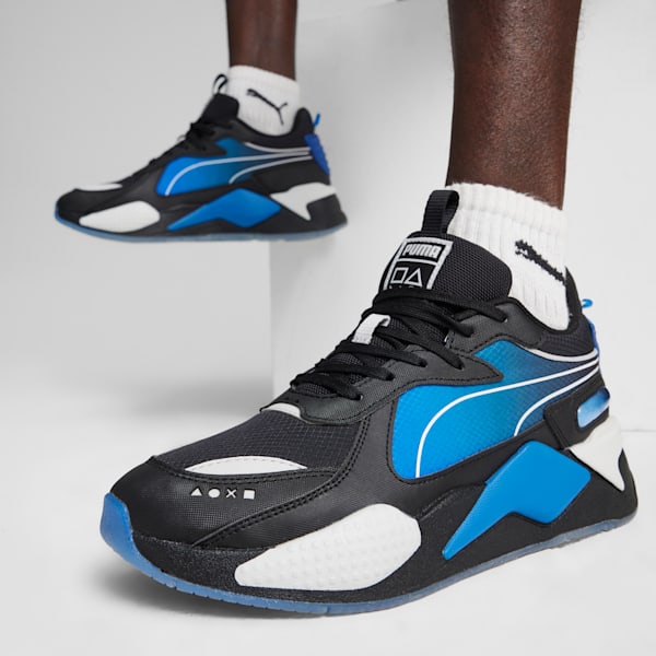 PUMA x PLAYSTATION® RS-X Men's Sneakers, PUMA Black-PUMA Team Royal, extralarge