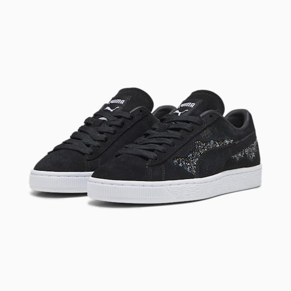 ウィメンズ PUMA WITH SWAROVSKI CRYSTALS スウェード スニーカー, PUMA Black, extralarge-JPN