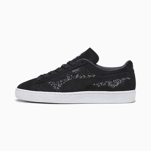 ウィメンズ PUMA WITH SWAROVSKI CRYSTALS スウェード スニーカー, PUMA Black, extralarge-JPN