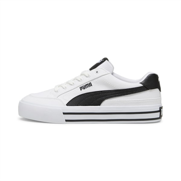 ユニセックス コート クラシック VULC PS  スニーカー, PUMA White-PUMA Black, extralarge-JPN