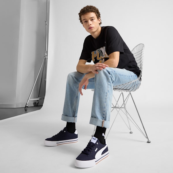 Court Classic Vulcanised Formstrip Unisex Sneakers, New Navy-PUMA White, extralarge