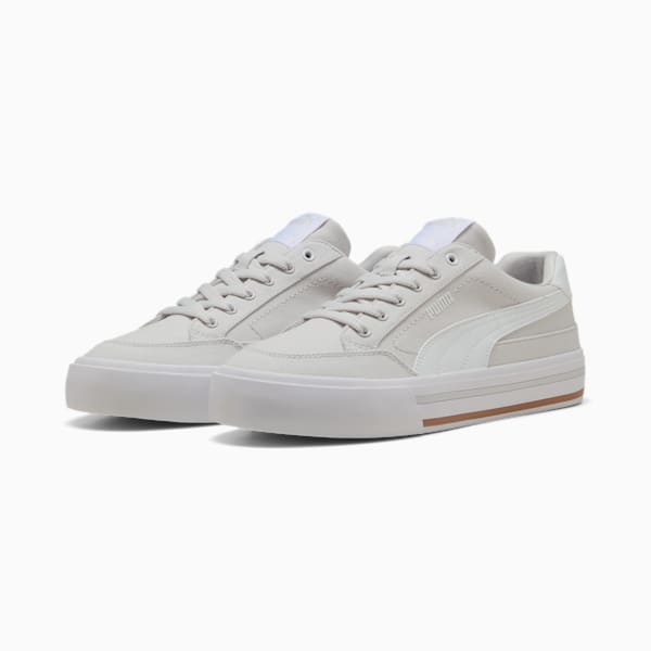 Court Classic Vulcanised Formstrip Unisex Sneakers, Feather Gray-PUMA White, extralarge