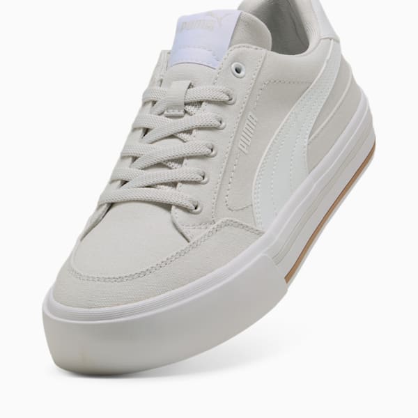 Tenis Court Classic Vulc Formstrip, Feather Gray-PUMA White, extralarge