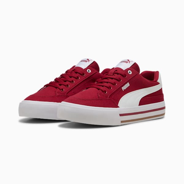 Tenis Court Classic Vulc Formstrip, Dark Crimson-PUMA White, extralarge