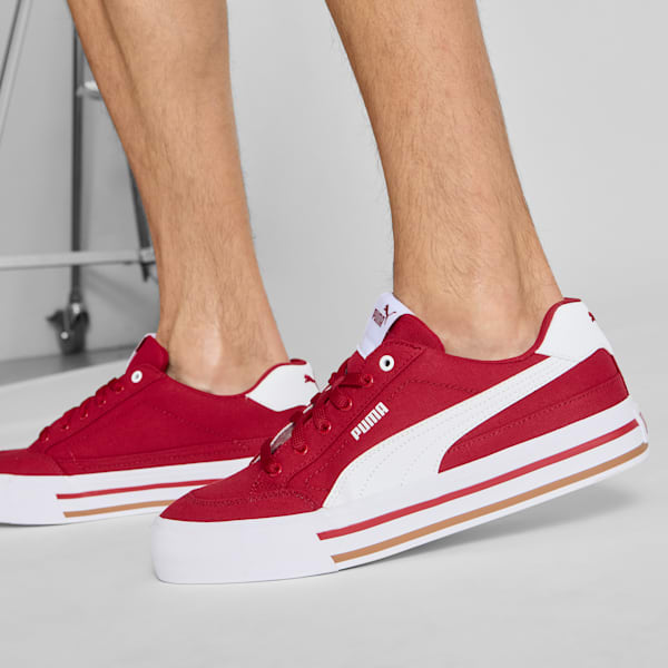 Court Classic Vulcanised Formstrip Unisex Sneakers, Dark Crimson-PUMA White, extralarge