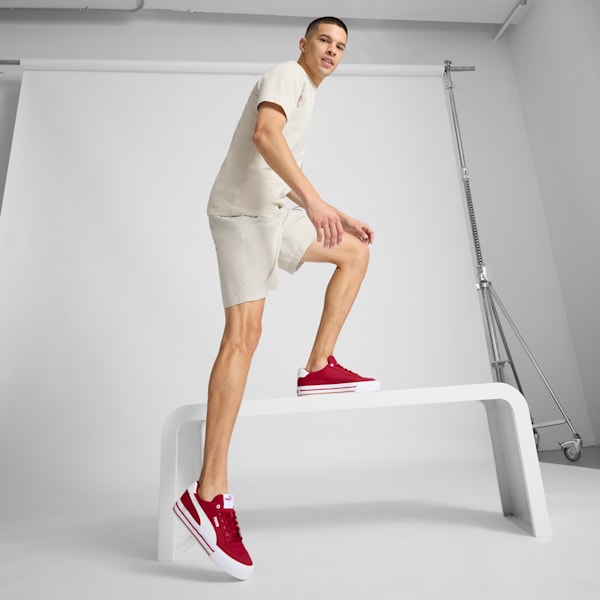 Court Classic Vulcanised Formstrip Unisex Sneakers, Dark Crimson-PUMA White, extralarge