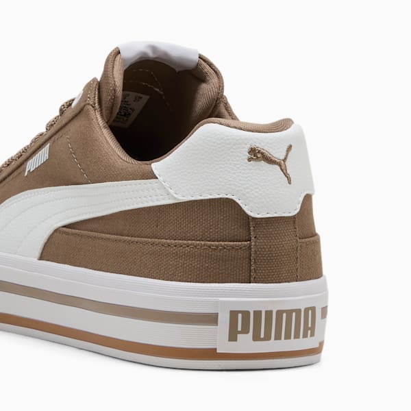 Court Classic Vulcanised Formstrip Unisex Sneakers, Totally Taupe-PUMA White, extralarge