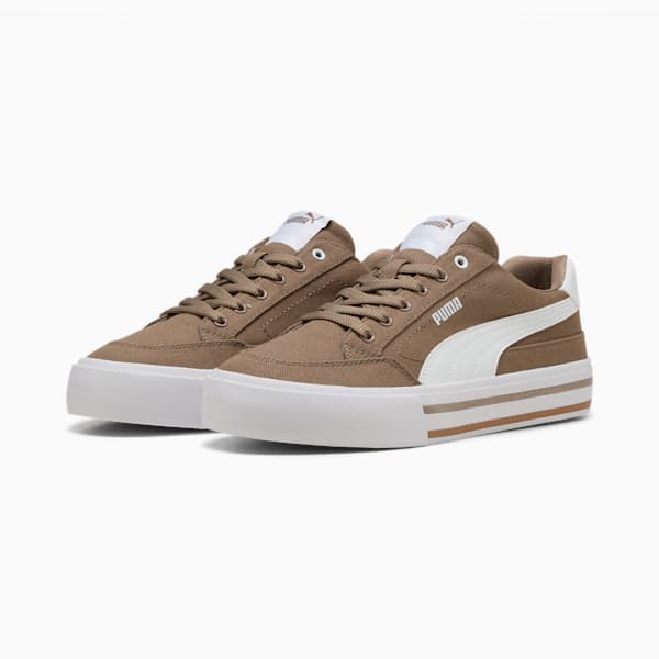 Court Classic Vulcanised Formstrip Unisex Sneakers, Totally Taupe-PUMA White, extralarge