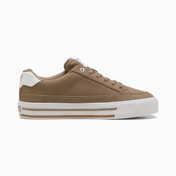 Court Classic Vulcanised Formstrip Unisex Sneakers, Totally Taupe-PUMA White, extralarge