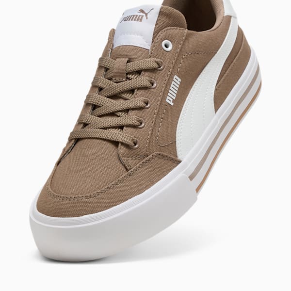 Court Classic Vulcanised Formstrip Unisex Sneakers, Totally Taupe-PUMA White, extralarge