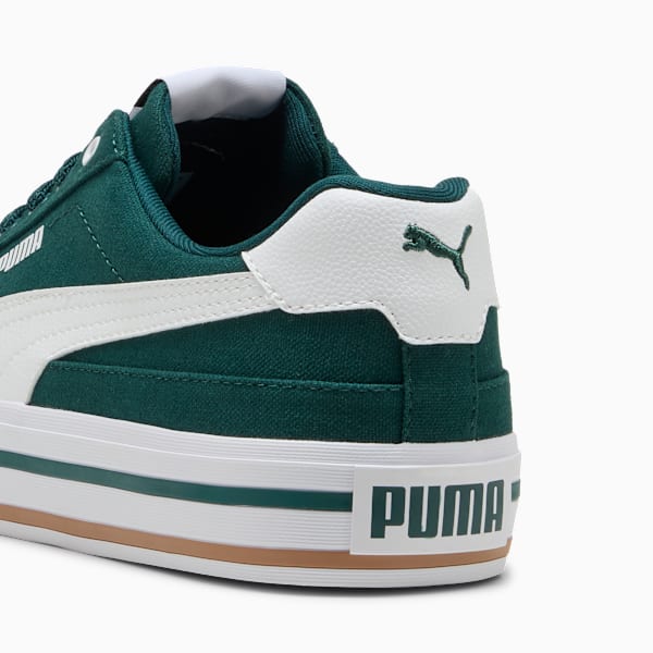 Court Classic Vulcanized Formstrip Men's Sneakers, Green Terrain-PUMA White, extralarge