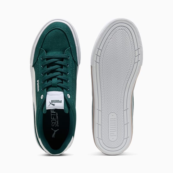 Court Classic Vulcanized Formstrip Men's Sneakers, Green Terrain-PUMA White, extralarge