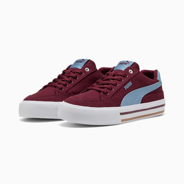 Court Classic Vulcanised Formstrip Unisex Sneakers, Ruby Shimmer-Cool Blue, extralarge