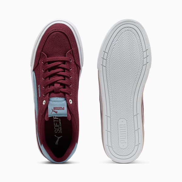 Court Classic Vulcanised Formstrip Unisex Sneakers, Ruby Shimmer-Cool Blue, extralarge