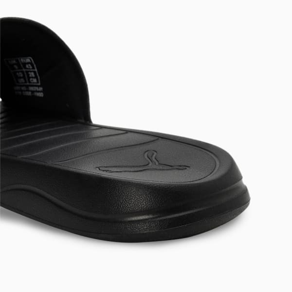 PUMA x one8 Popcat 20 Unisex Slides, Puma Black-Puma Team Gold, extralarge-IND