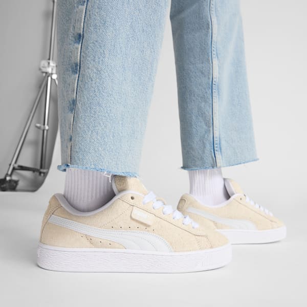 Suede XL Soft Women's Sneakers, Sugared Almond-Silver Mist, extralarge