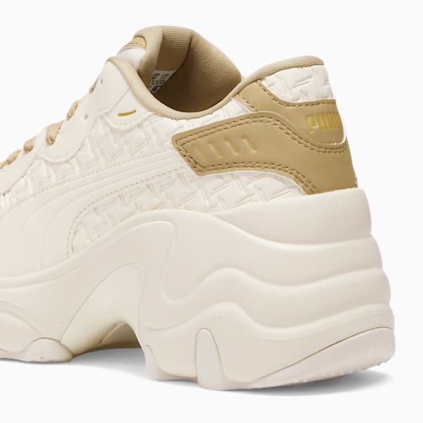 Tenis Pulsar Wedge Deboss para mujer, Pristine-Prairie Tan, extralarge