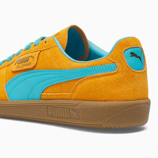 Palermo Sneakers, Dark Cheddar-Bright Aqua-PUMA Gold, extralarge