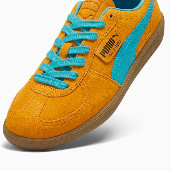 Palermo Sneakers, Dark Cheddar-Bright Aqua-PUMA Gold, extralarge