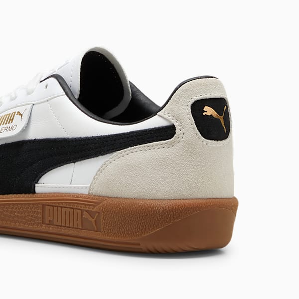 ユニセックス パレルモ レザー スニーカー, PUMA White-Vapor Gray-Gum, extralarge-JPN