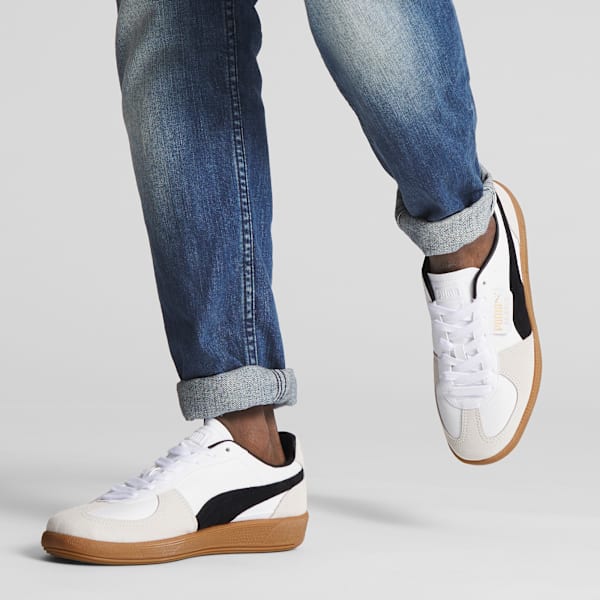 Palermo Leather Sneakers, PUMA White-Vapor Gray-Gum, extralarge