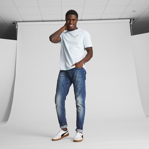 Tenis casuales de piel Palermo para hombre, PUMA White-Vapor Gray-Gum, extralarge