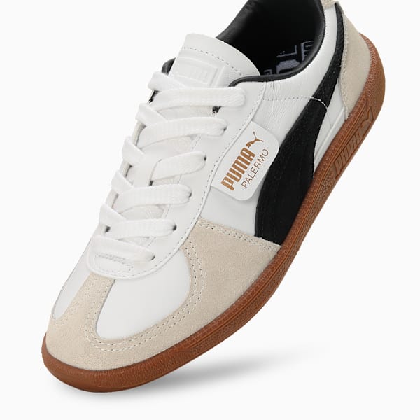2024超人気 Puma Palermo Lth Unisex White Sneakers (UK 12) 靴