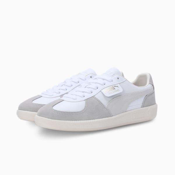 Palermo Lth Sneakers, PUMA White-Cool Light Gray-Sugared Almond, extralarge-IND