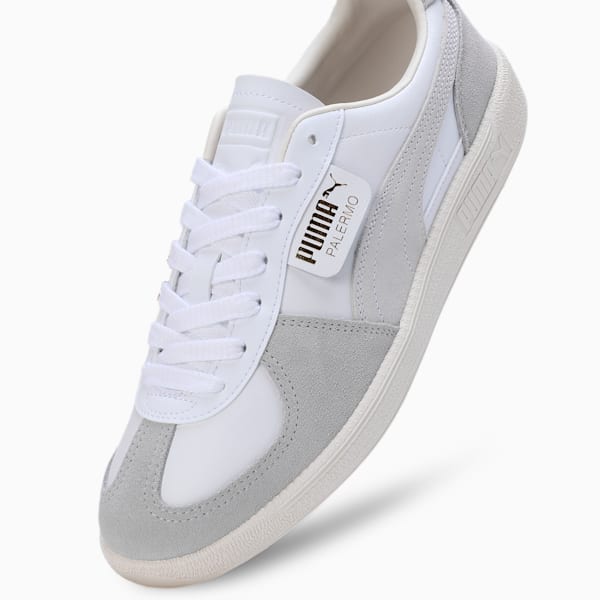 Palermo Lth Sneakers, PUMA White-Cool Light Gray-Sugared Almond, extralarge-IND