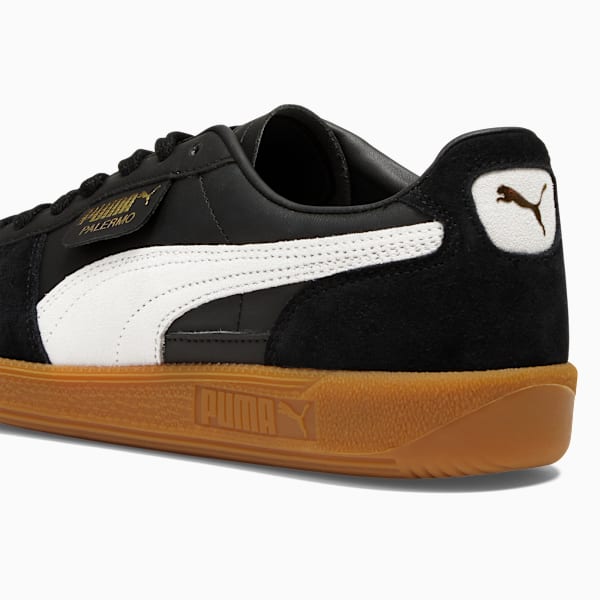 Sneakers en cuir Palermo, PUMA Black-Feather Gray-Gum, extralarge