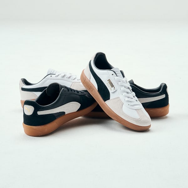 ユニセックス パレルモ レザー スニーカー, PUMA Black-Feather Gray-Gum, extralarge-JPN