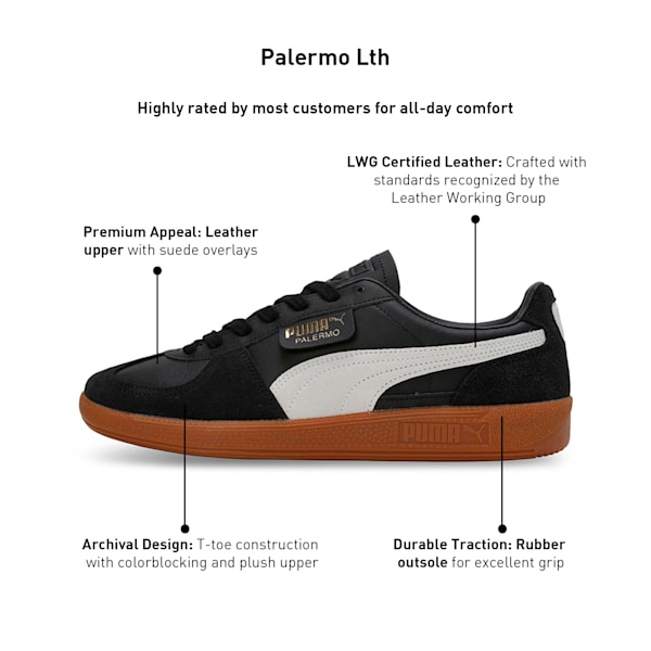 Palermo Lth Sneakers, PUMA Black-Feather Gray-Gum, extralarge-IND