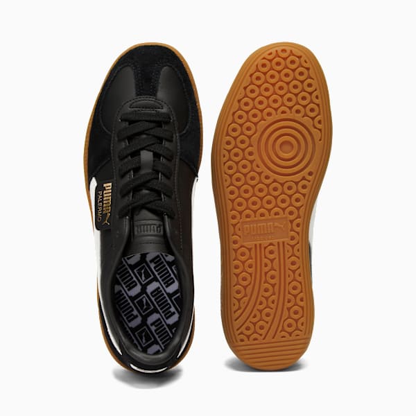 Sneakers en cuir Palermo, PUMA Black-Feather Gray-Gum, extralarge