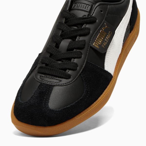 Sneakers en cuir Palermo, PUMA Black-Feather Gray-Gum, extralarge