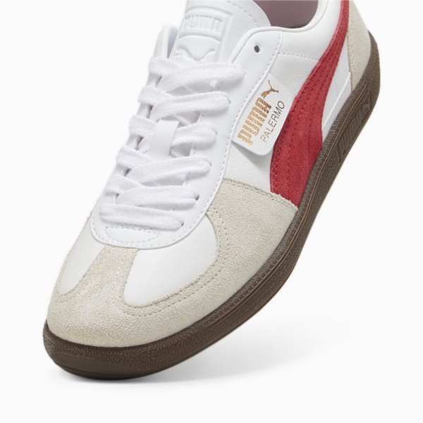 Palermo Lth Sneakers, PUMA White-Vapor Gray-Club Red, extralarge-IND
