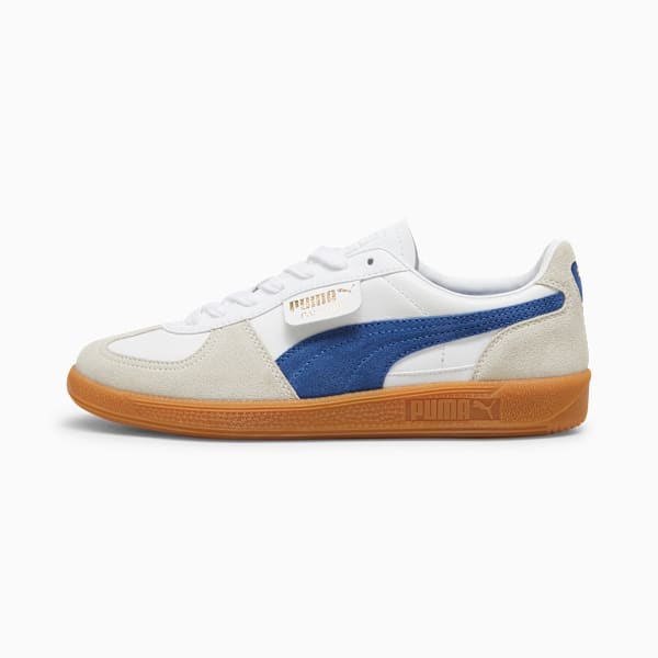 Palermo Leather Sneakers, PUMA White-Vapor Gray-Clyde Royal, extralarge