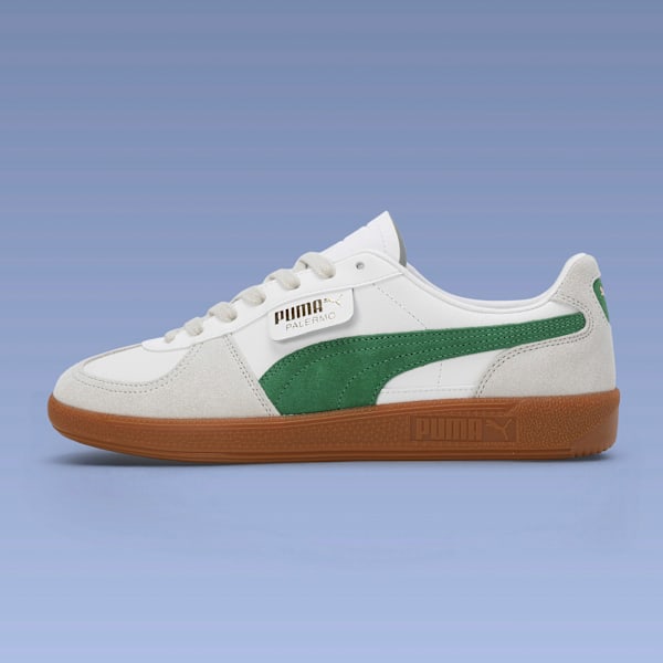 Palermo Lth Sneakers, PUMA White-Vapor Gray-Archive Green, extralarge-IND