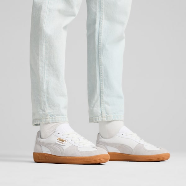 Sneakers en cuir Palermo, PUMA White-Glacial Gray-Gum, extralarge