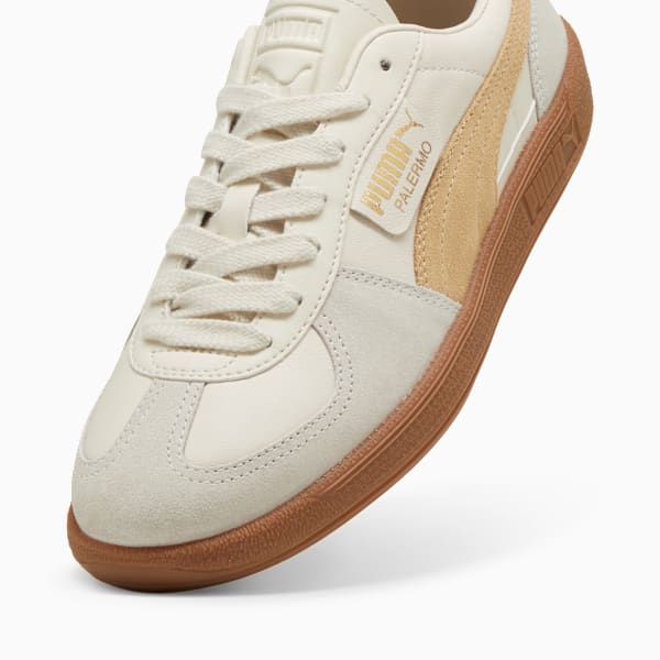 Palermo Leather Sneakers, Alpine Snow-Desert Dust-Gum, extralarge