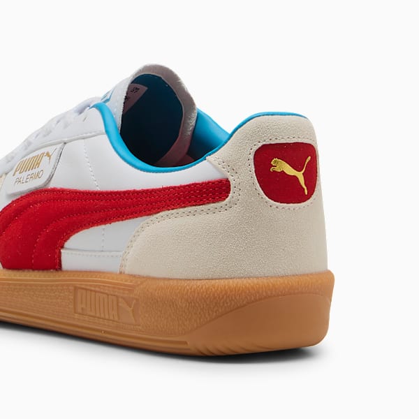 Sneakers en cuir Palermo, PUMA White-For All Time Red, extralarge
