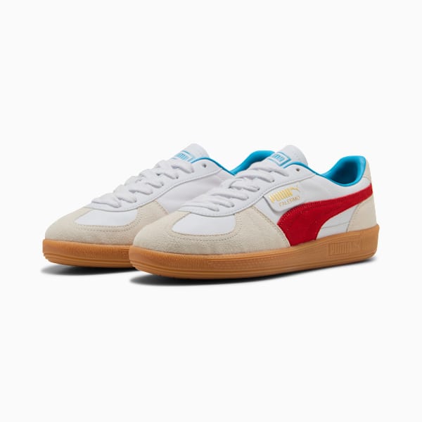 Sneakers en cuir Palermo, PUMA White-For All Time Red, extralarge
