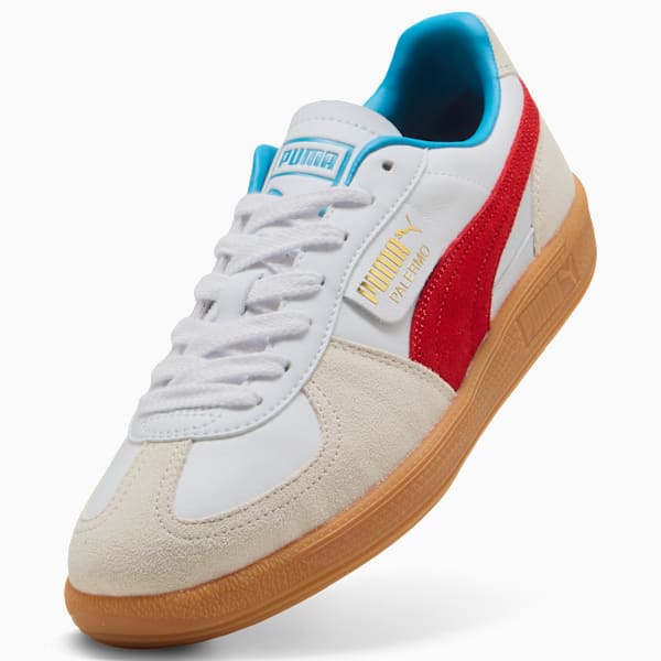 Sneakers en cuir Palermo, PUMA White-For All Time Red, extralarge