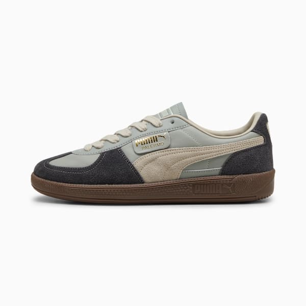 Tenis casuales de piel Palermo, Smokey Gray-Desert Dust, extralarge