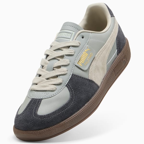 Tenis casuales de piel Palermo, Smokey Gray-Desert Dust, extralarge