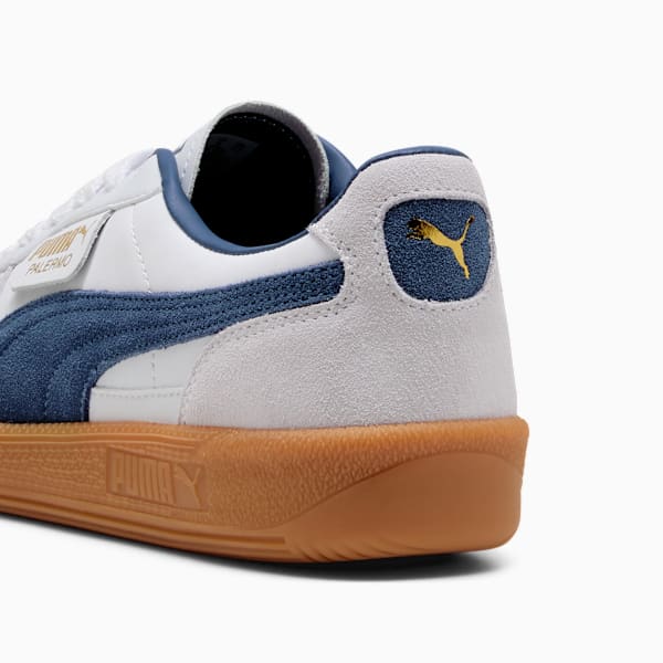 Tenis casuales de piel Palermo, PUMA White-Dark Indigo, extralarge